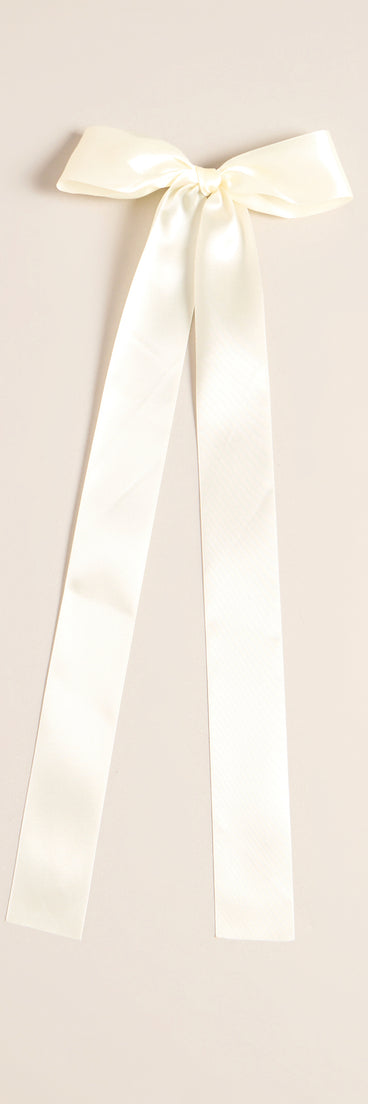 Tied With Intention Satin Bow Clip