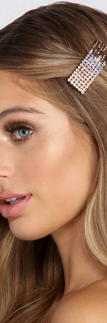 Multi Toned Rhinestone Hair Clip