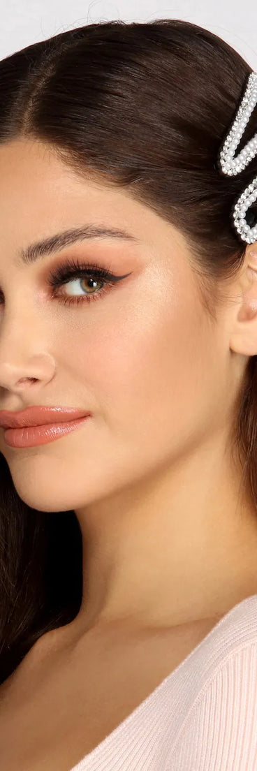 Pearl + Rhinestone Hair Clip Set