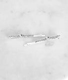 Oval Rhinestone Hair Pin Set
