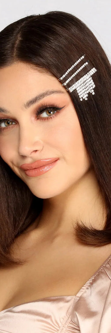 Rhinestone Fringe Bobby Pin 7 Pack