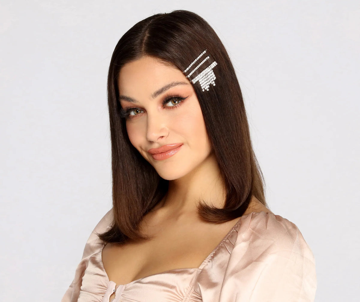Rhinestone Fringe Bobby Pin 7 Pack & Windsor