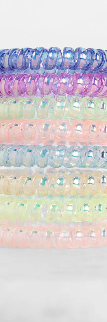 Rainbow Hair Coils Set of 8