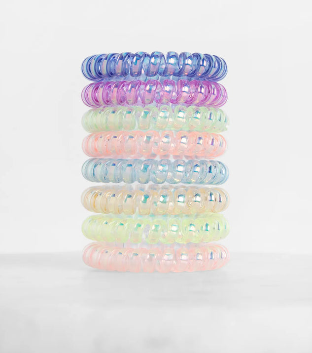 Rainbow Hair Coils Set of 8