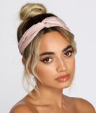 Mauve Tonez Satin Headband 2 Pack