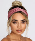 Mauve Tonez Satin Headband 2 Pack