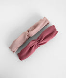 Mauve Tonez Satin Headband 2 Pack