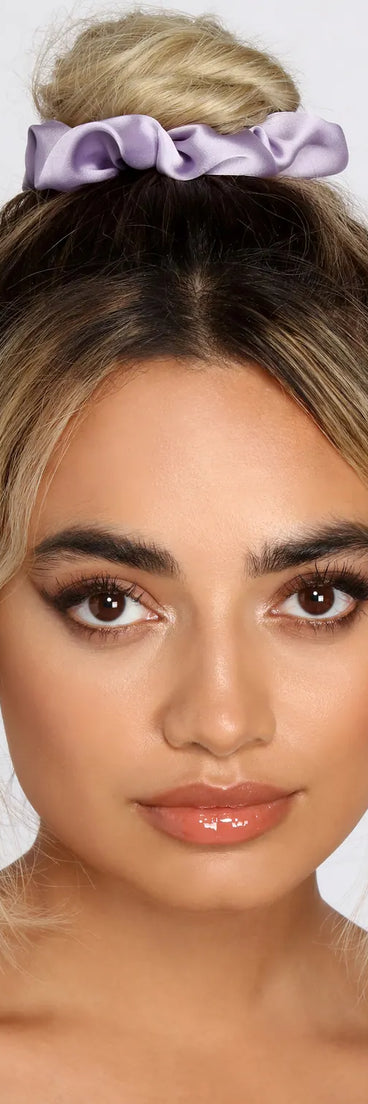 Pretty In Pastel Satin Scrunchy 5 Pack