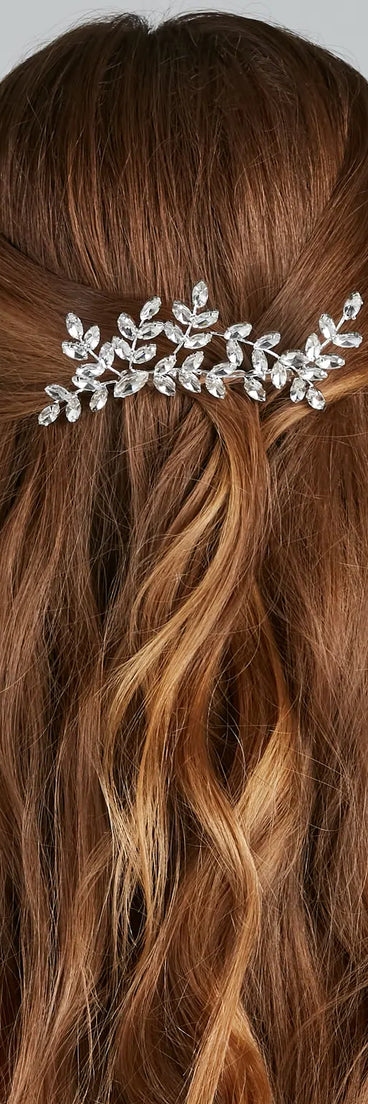 Dreamy Rhinestone Leaf Hair Comb