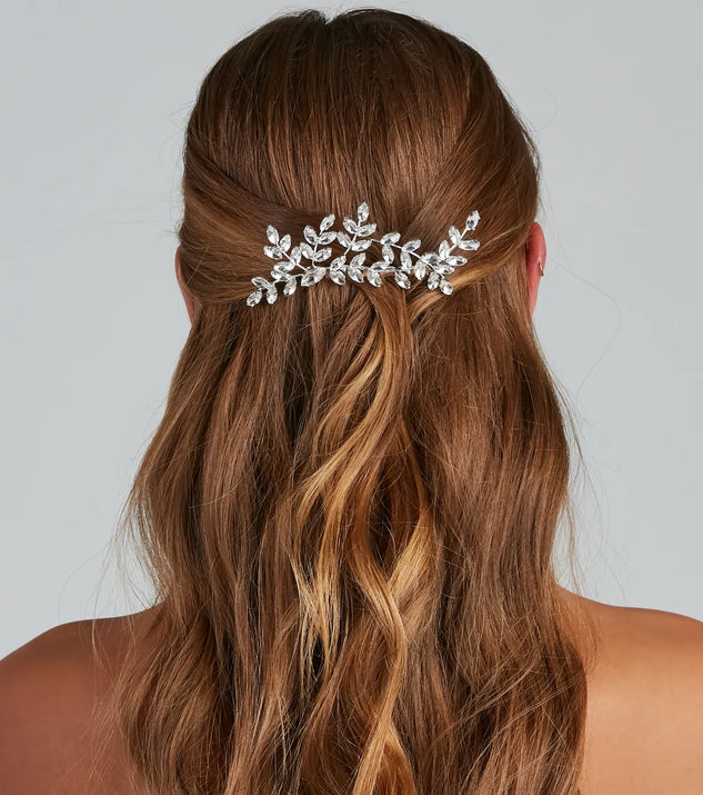 Dreamy Rhinestone Leaf Hair Comb