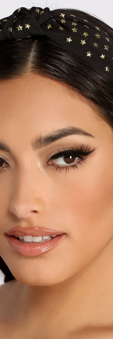 Lucky Star Studded Knot Headband