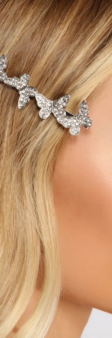Lil' Cutie Butterfly Rhinestone Bobby Pin
