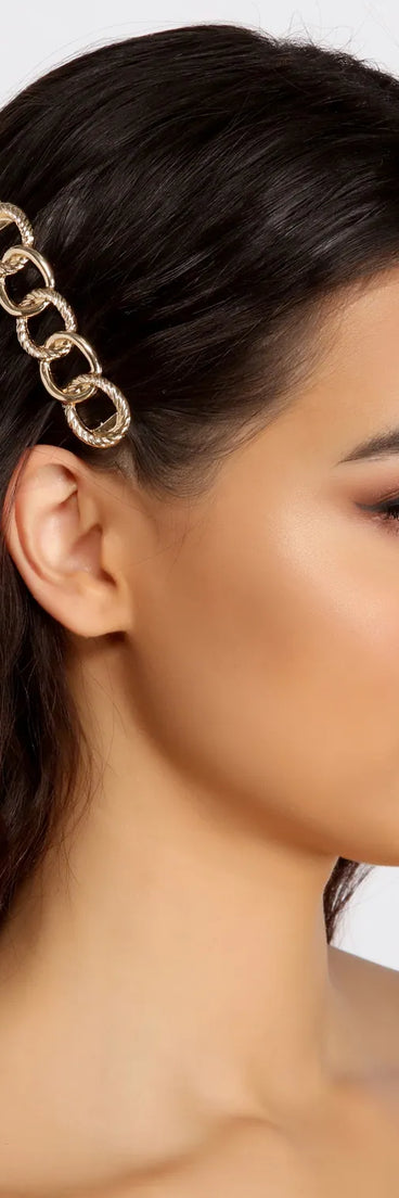 Just A Little Something Chain Link Barrette