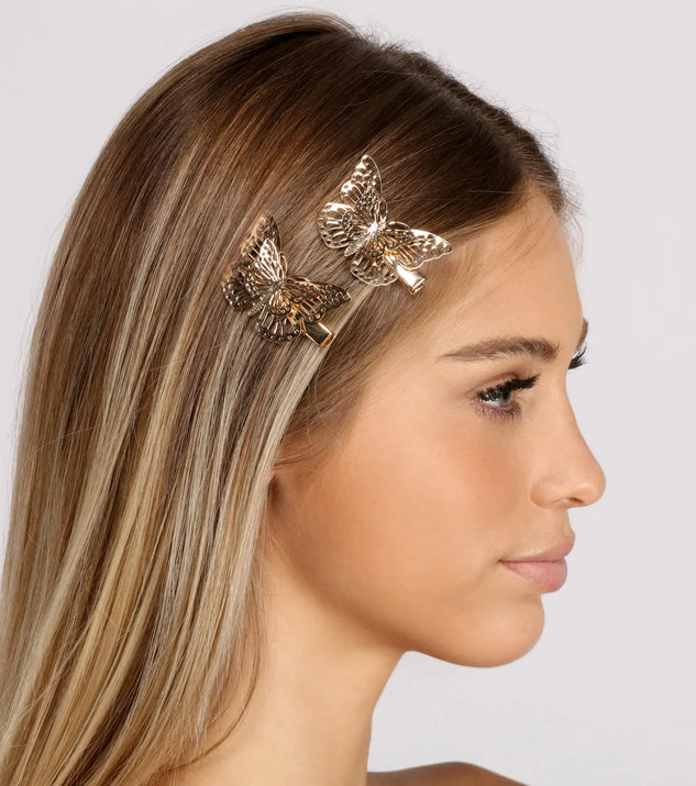 Butterfly Bae Metal Hair Clips