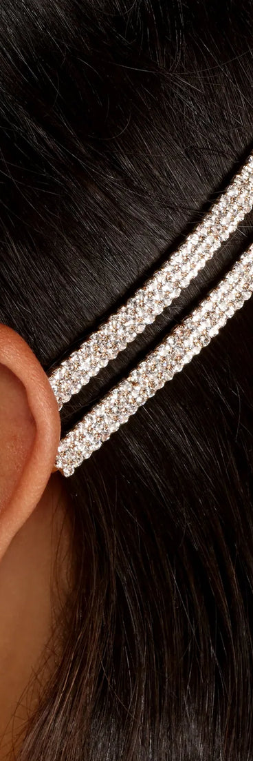 Enchanting Two Pack Rhinestone Bobby Pins