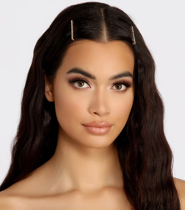 Dainty 2 Pack Rhinestone Bobby Pin Set