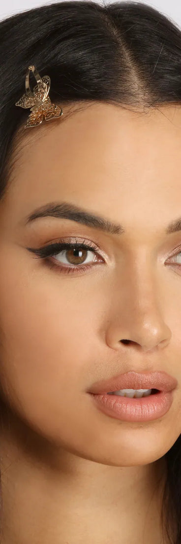 Two Pack Butterfly Hair Clips