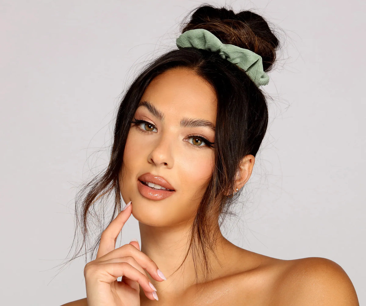 Essential Ribbed Scrunchie Multi Pack & Windsor