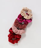 Velvet Chenille Scrunchie Six Pack