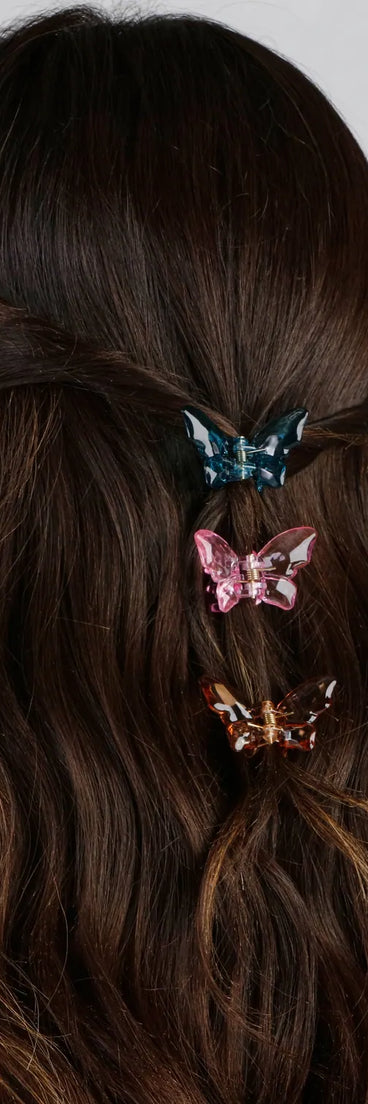 Trendy Girl Mini Butterfly Hair Clips
