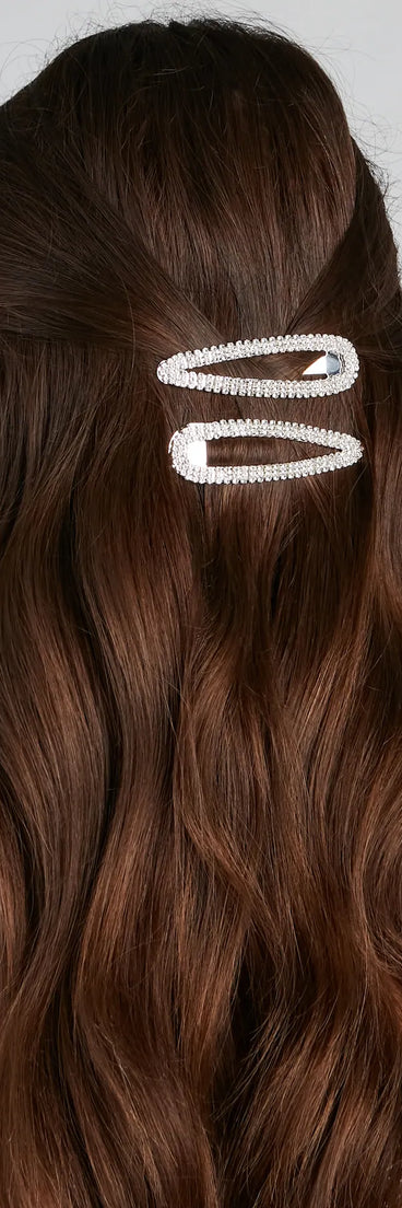 Sparkly Deets Rhinestone Barrette Pack