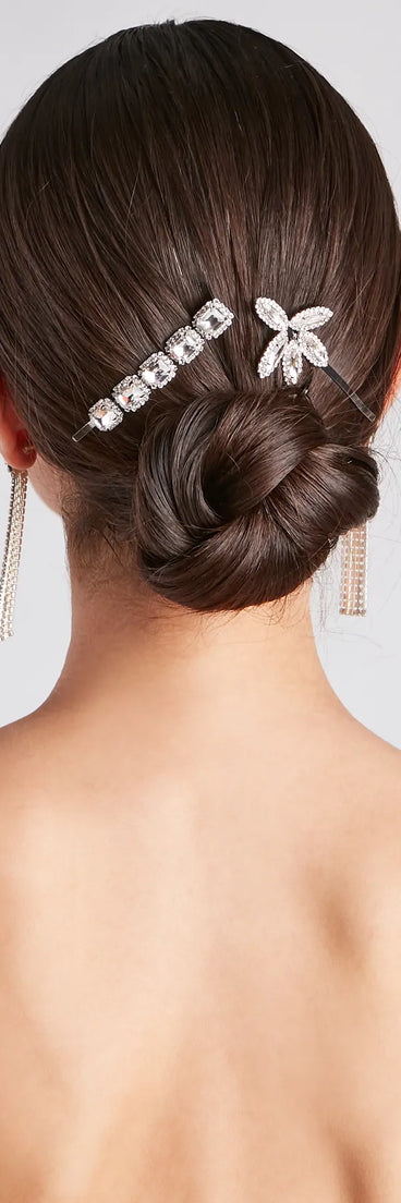 Sparkle With Radiance Rhinestone Hair Pin Set