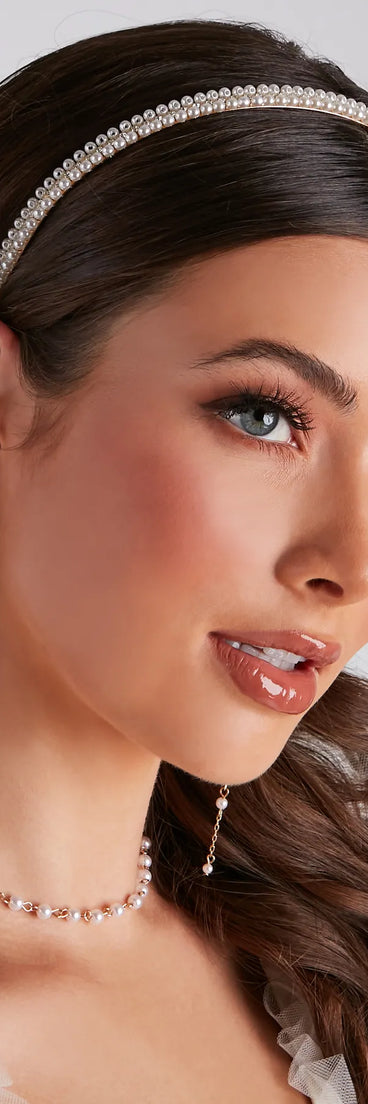 Keep It Neat Faux Pearl Headband Set