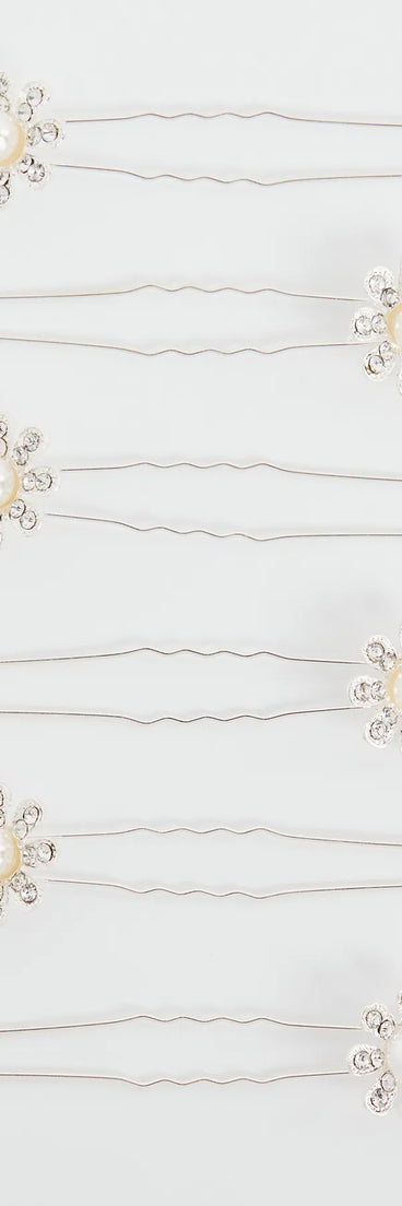 Elegant And Chic Pearl Flower Barrette Set