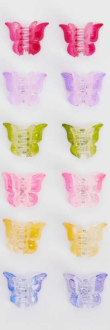 '90s Babe Butterfly Hair Clip Pack