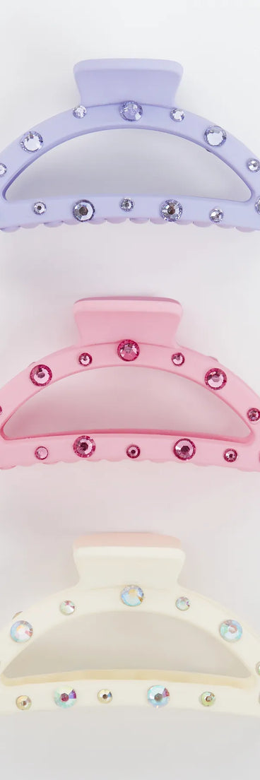 Cute Glamour Rhinestone Hair Claw Clips