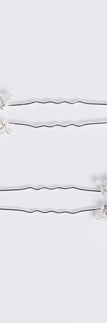 Ethereal Glamour Rhinestone Butterfly Hair Pins