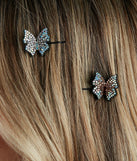 Glam Dreamer Rhinestone Butterfly Hair Pin Set