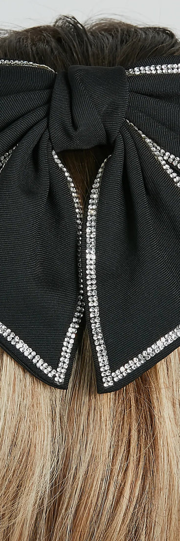 Adorably Chic Rhinestone Bow Barrette