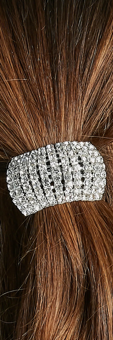Glam Things Up Rhinestone Elastic Hair Tie
