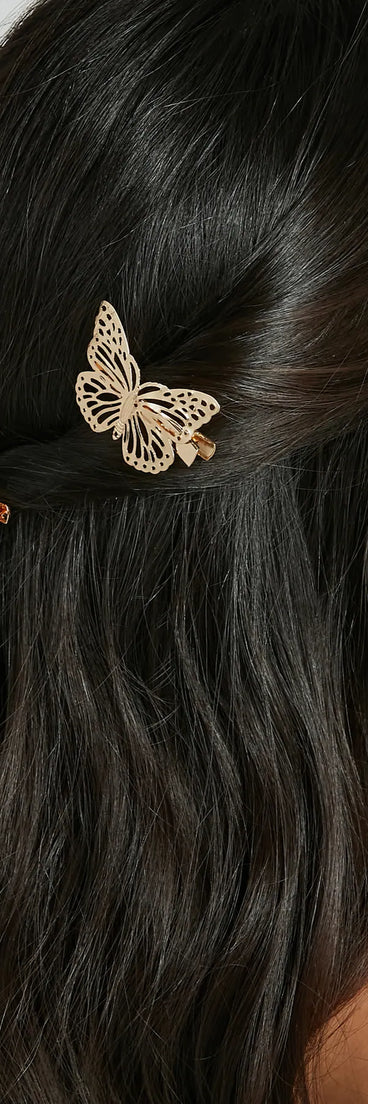 Flirty Flutter Butterfly Hair Clip Set