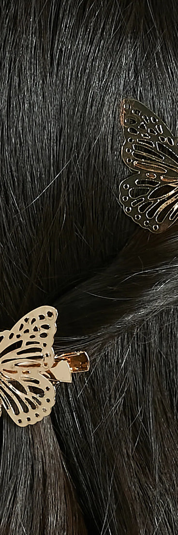 Flirty Flutter Butterfly Hair Clip Set