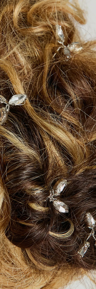 Glittery Addition Rhinestone Hair Pins