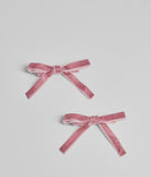 Precious Luxe Velvet Hair Bow Two-Piece Set