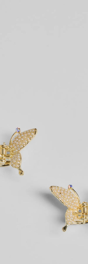 
Upgrade your style game for 2025 with the Adorable Pearl And Rhinestone Butterfly Hair Clip Set in gold, perfect for any fashion-forward wardrobe.