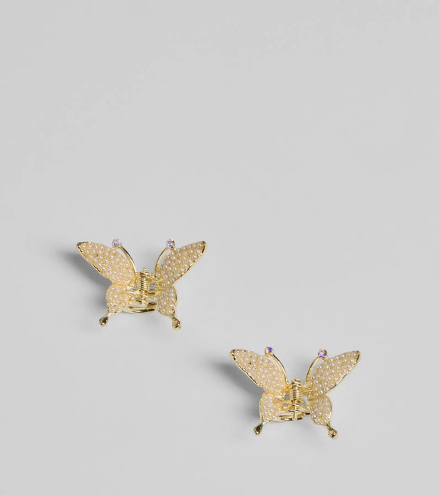 
Upgrade your style game for 2025 with the Adorable Pearl And Rhinestone Butterfly Hair Clip Set in gold, perfect for any fashion-forward wardrobe.