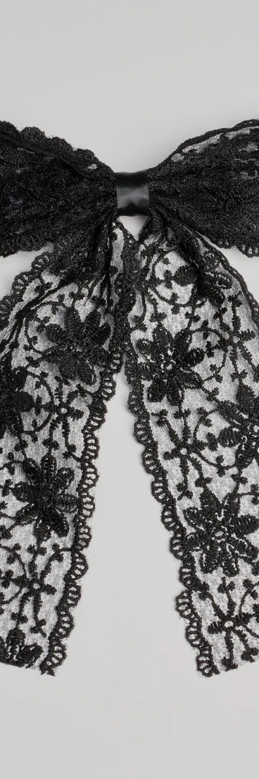 Charming Cutie Floral Lace Hair Bow Barrette