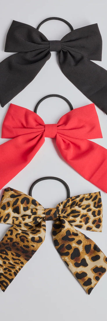 
Upgrade your style game for 2025 with the Bow Hair Tie Three Piece Set in multi-color, perfect for any fashion-forward wardrobe.