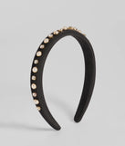 Charming Luxe Rhinestone And Faux Pearl Headband