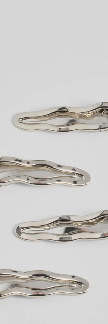 Geometric Twist Hair Clip Set