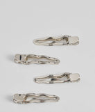 Geometric Twist Hair Clip Set