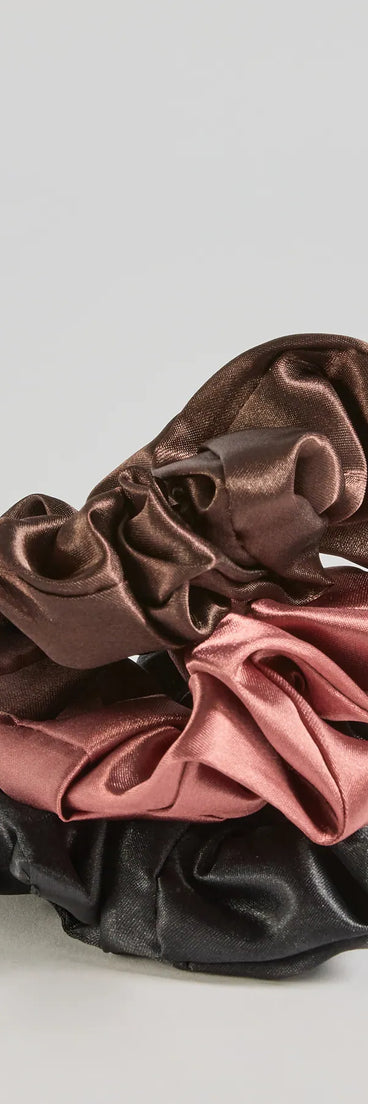 Sleek Tresses Scrunchie Three-Pack Set