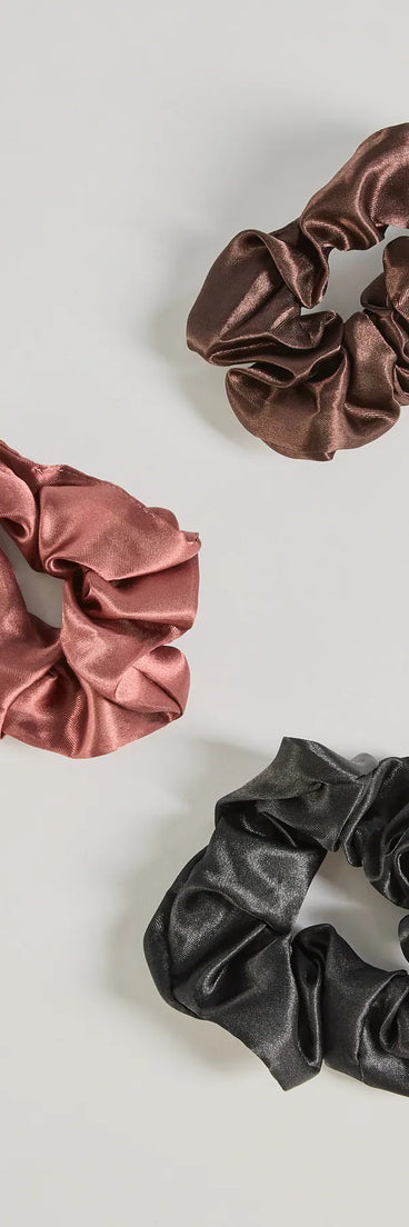 Sleek Tresses Scrunchie Three-Pack Set