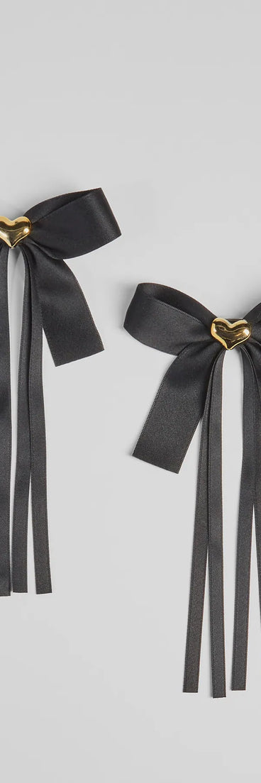 Timeless Charm Two-Pack Heart Hair Bows