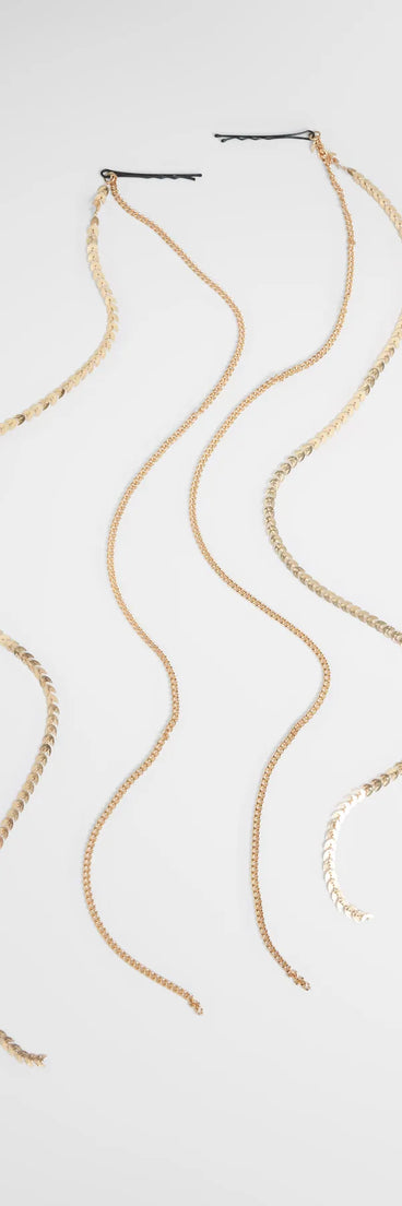 Chic Trend Chain Hair Pin Set