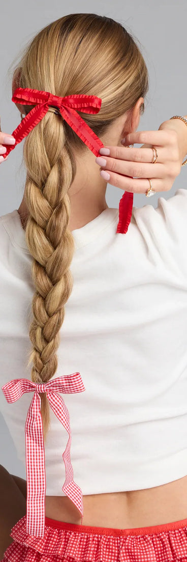 Preppy And Sweet Two-Pack Bow Hair Clips